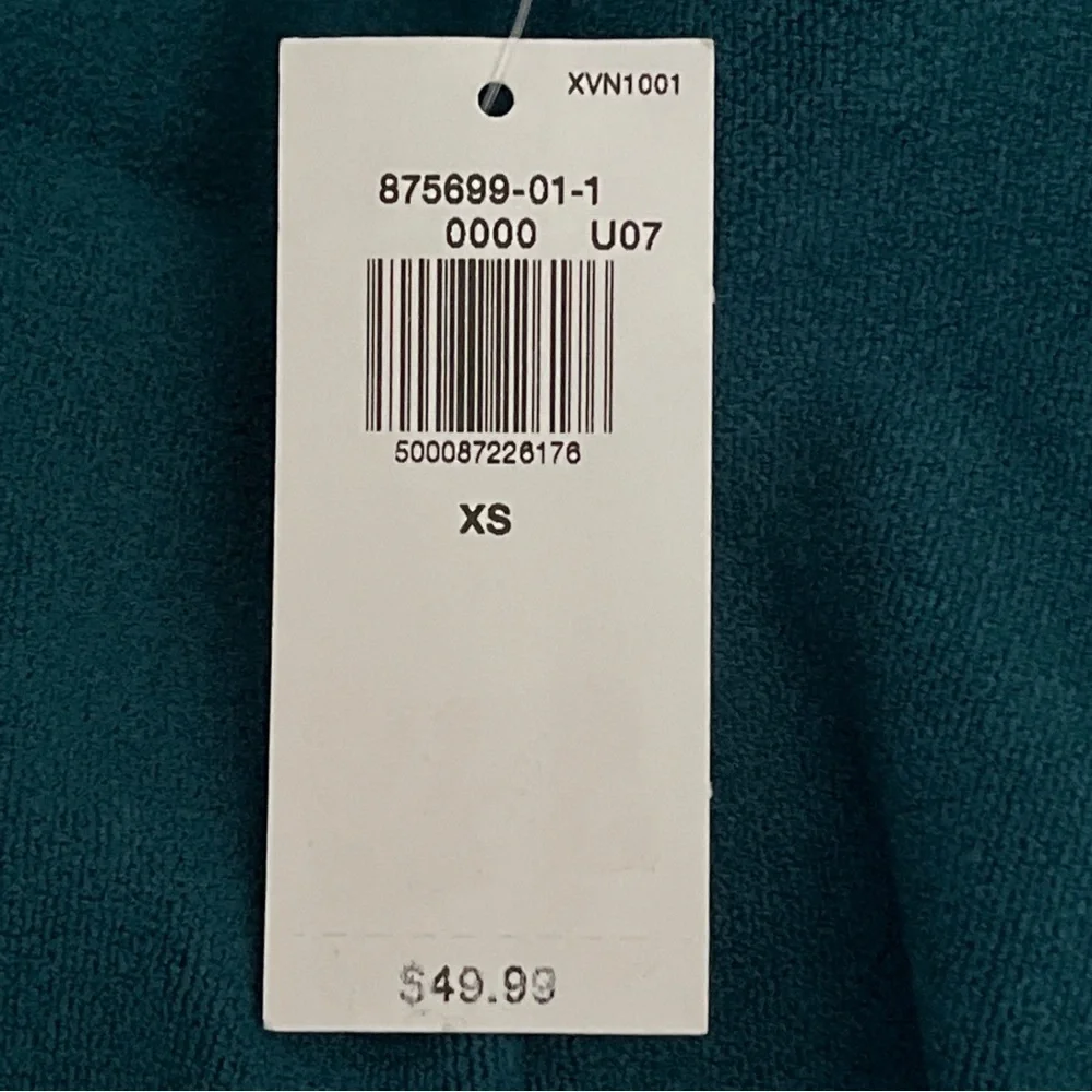 NEW Old Navy Women’s V Neck Terry One Piece Swimsuit Teal Green Size XS